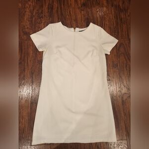 LULUS Shift and Shout Ivory Shift Dress Short Sleeve fully Lined size MEDIUM